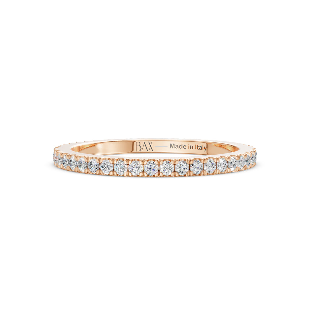 Eternity-Ring aus 18 Karat Roségold und weißen GVS1-Diamanten