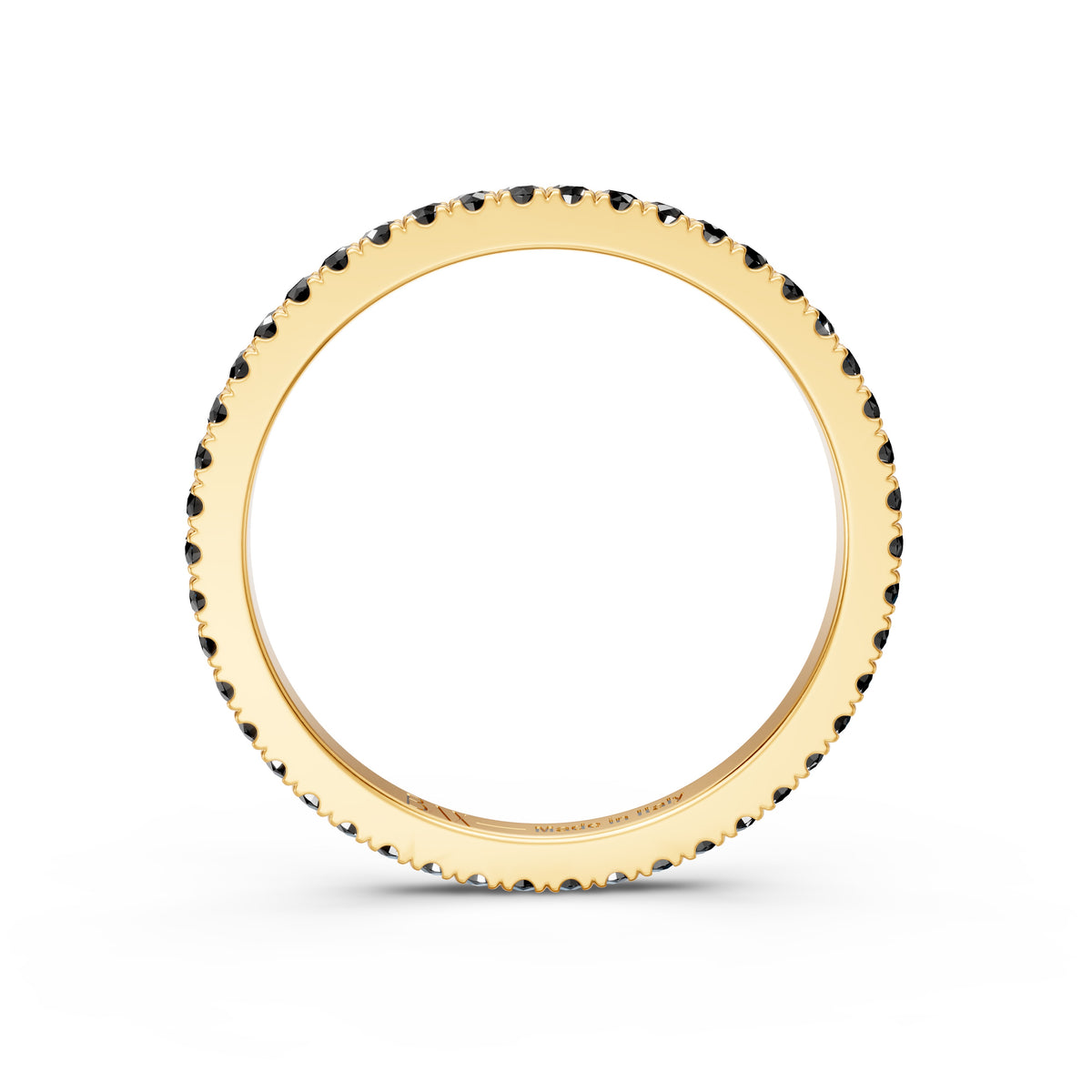 Eternity in oro giallo 18kt e diamanti black
