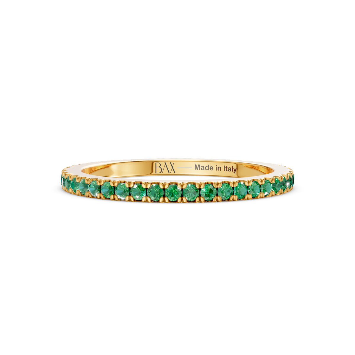 Eternity in oro giallo 18kt  e smeraldi