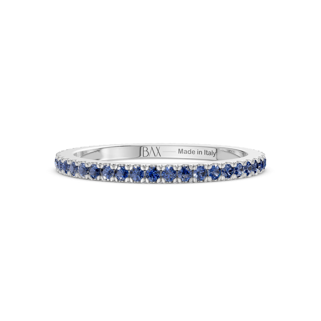 Eternity in oro bianco  18kt e zaffiri