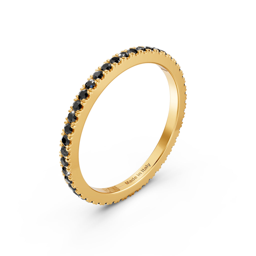 Eternity in oro giallo 18kt e diamanti black