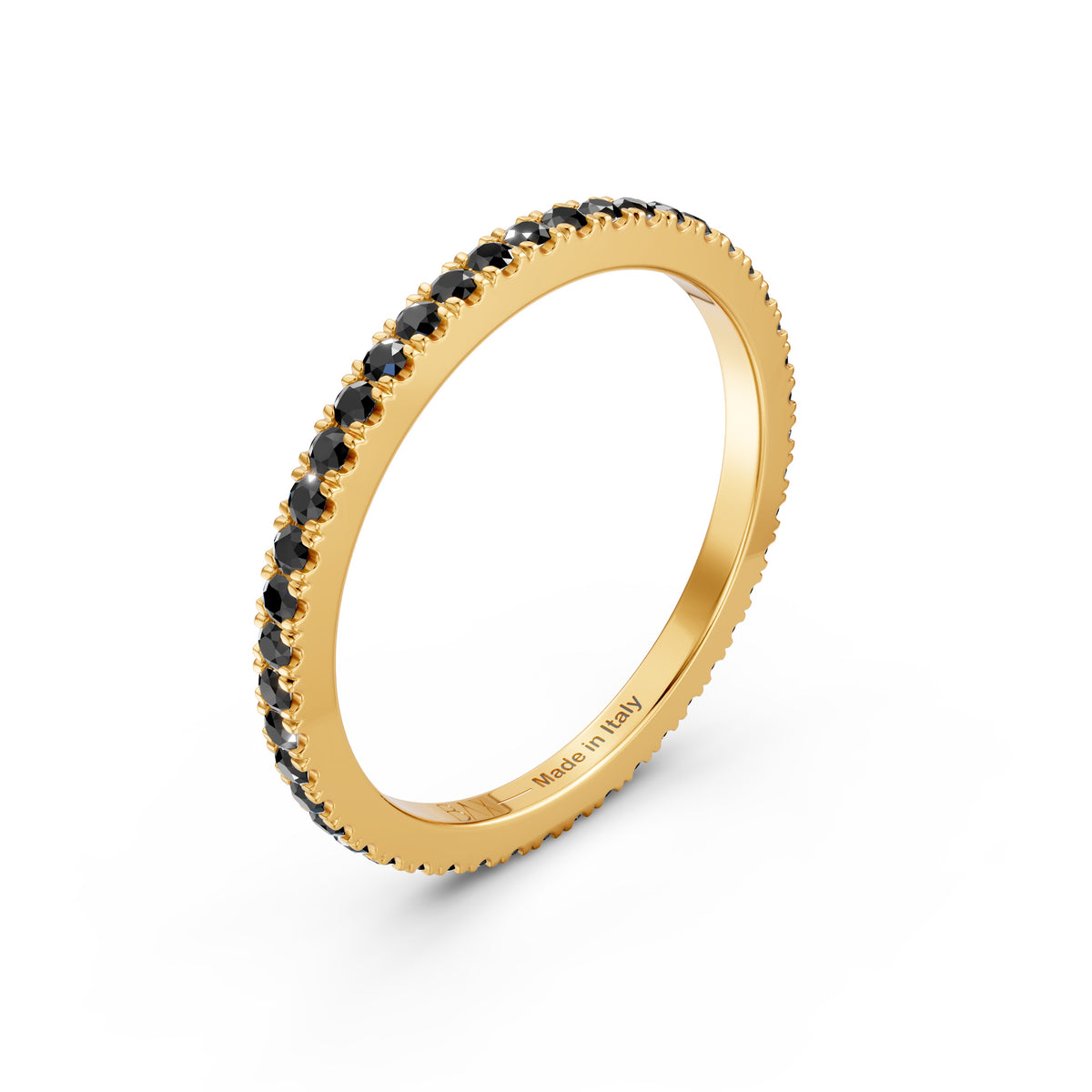 Eternity in oro giallo 18kt e diamanti black