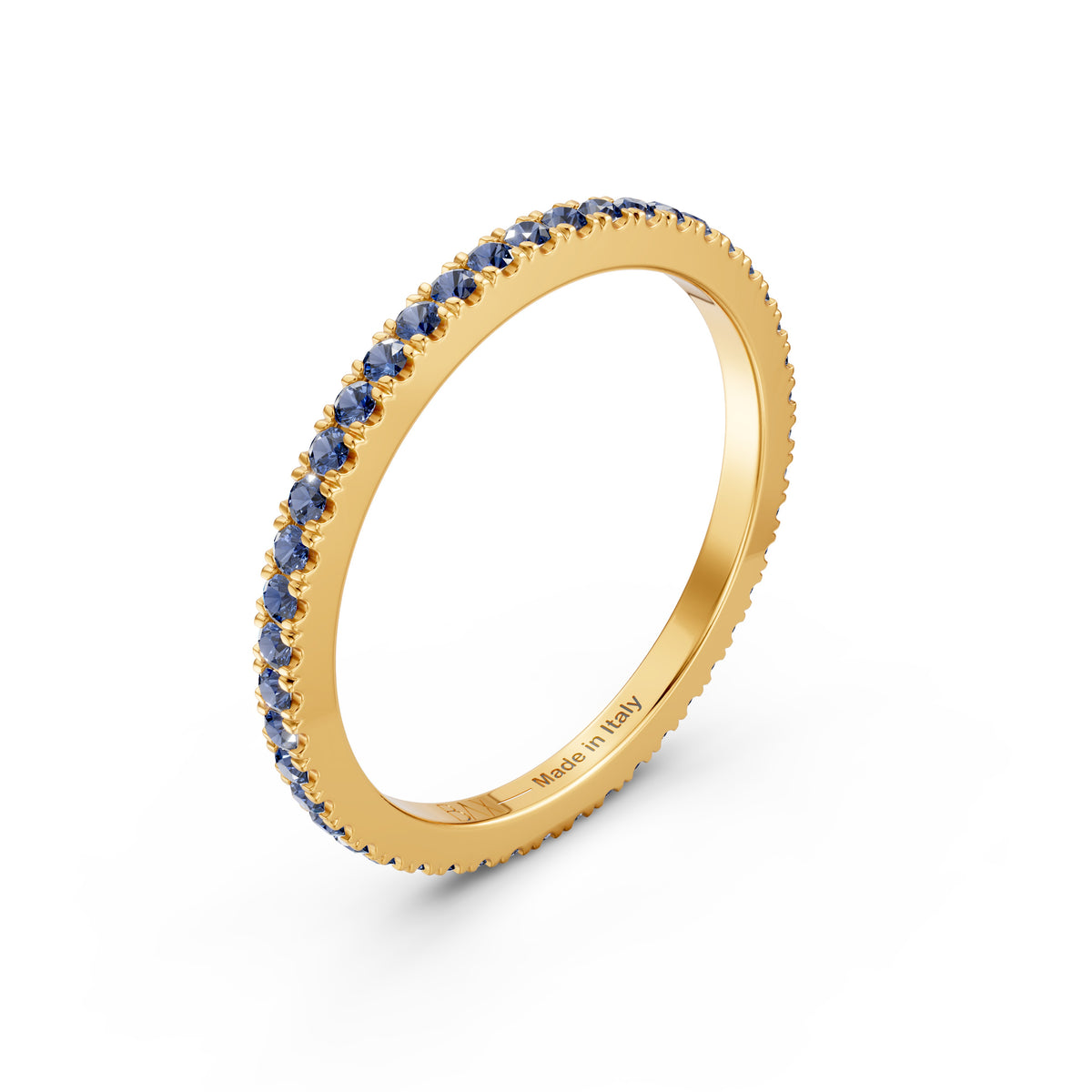 Eternity in oro giallo 18kt  e zaffiri