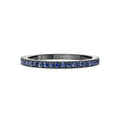 Eternity ring in 18kt black gold and sapphires
