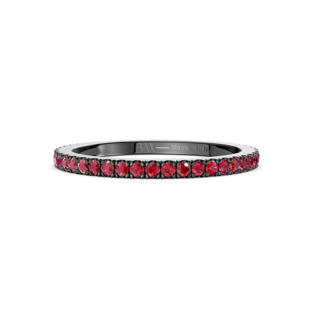 Eternity en oro negro de 18 kt y rubíes
