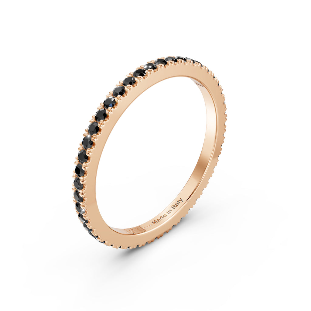 Eternity in oro rosa 18kt e diamanti black