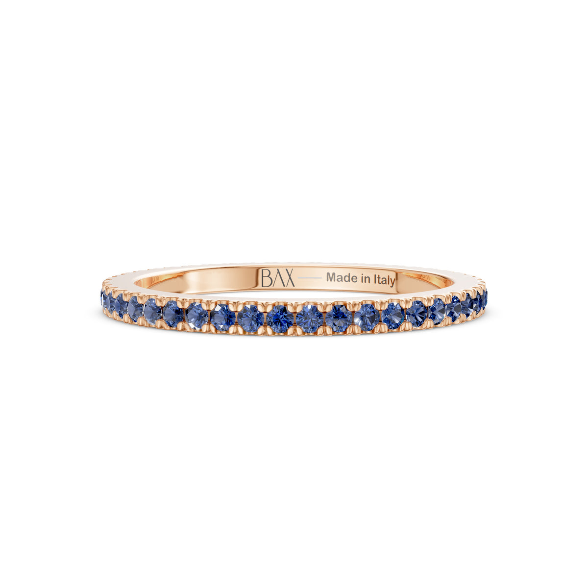 Eternity in oro rosa 18kt e zaffiri