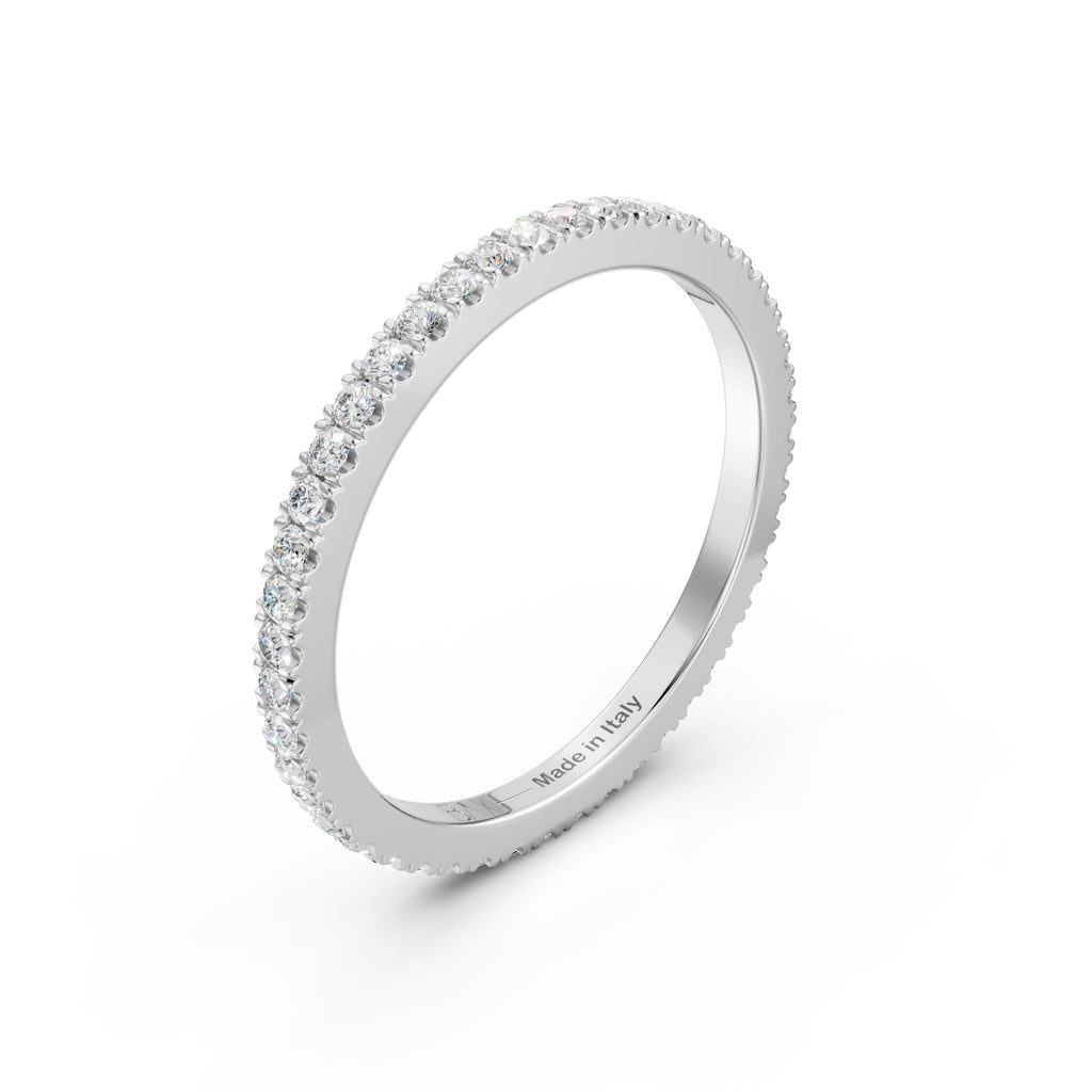 Eternity in oro bianchi 18kt e diamanti bianchi GVS1