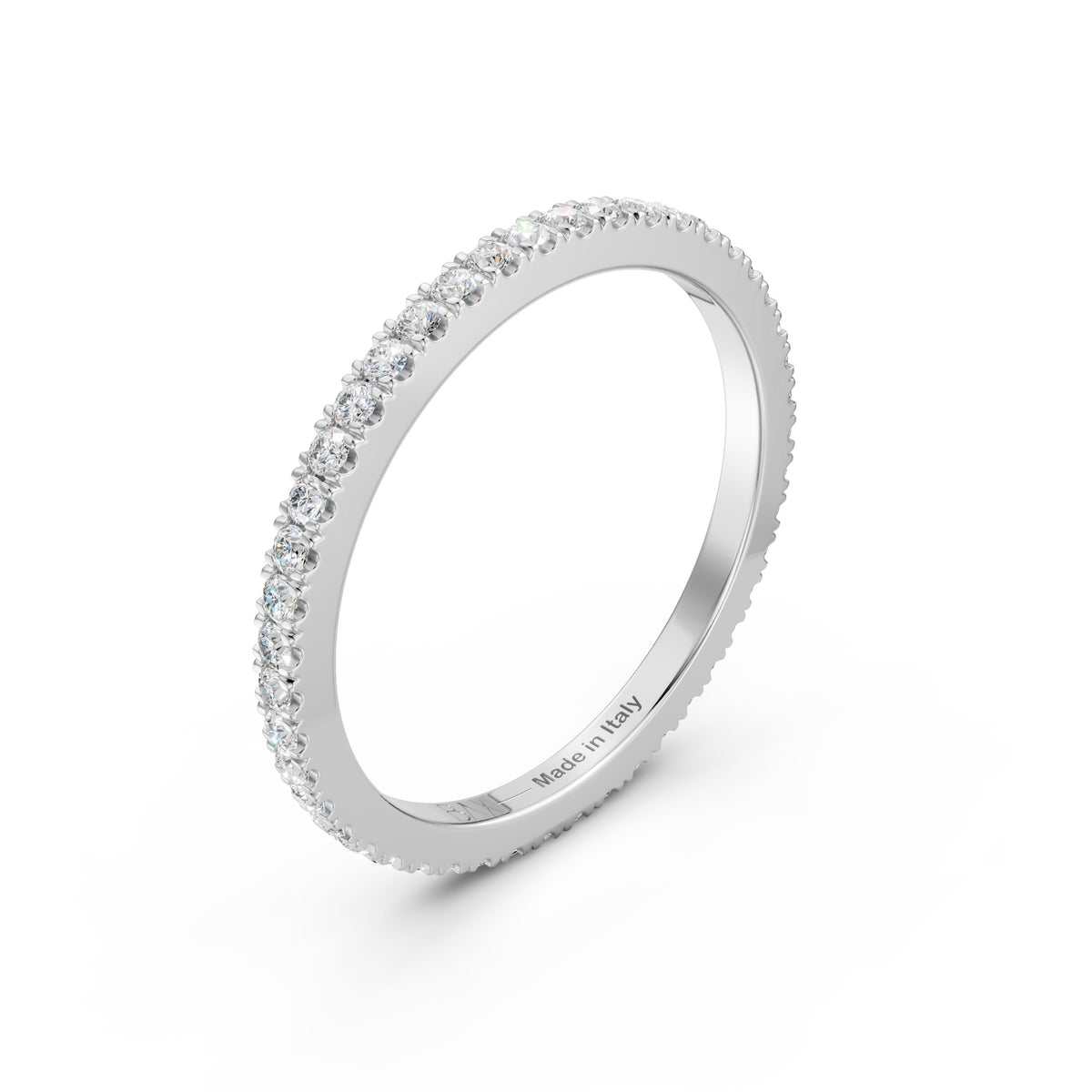 Eternity in oro bianchi 18kt e diamanti bianchi GVS1