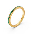 Eternity in oro giallo 18kt  e smeraldi