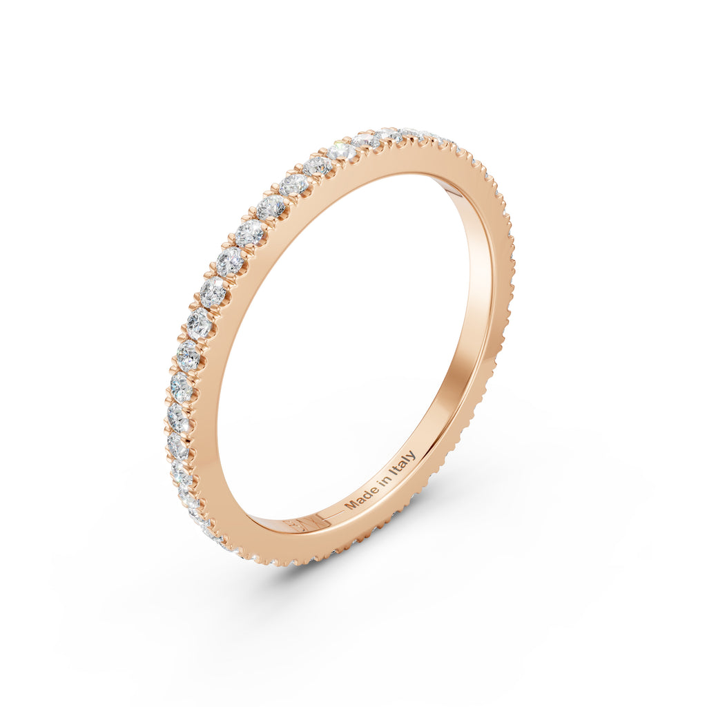 Eternity-Ring aus 18 Karat Roségold und weißen GVS1-Diamanten