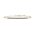 Bracciale in oro giallo 18kt e diamanti neri ct 0,30