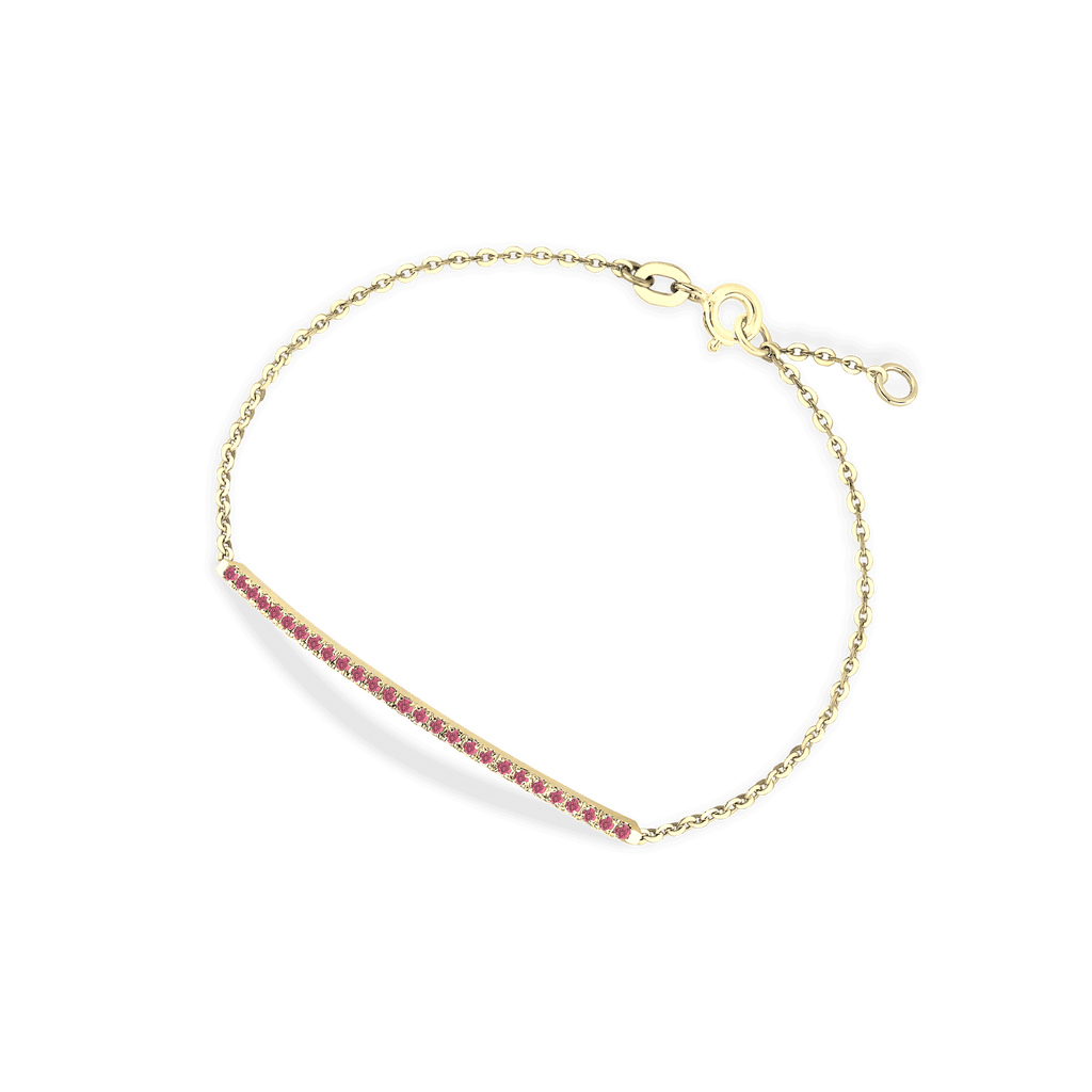 Armband aus 18 Karat Gelbgold mit Rubinen 0,30 Karat