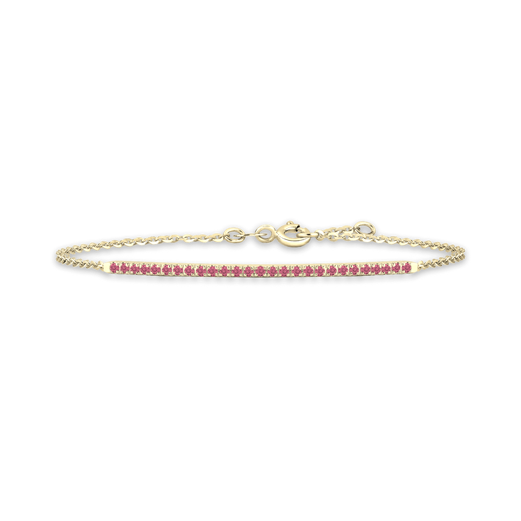 Armband aus 18 Karat Gelbgold mit Rubinen 0,30 Karat