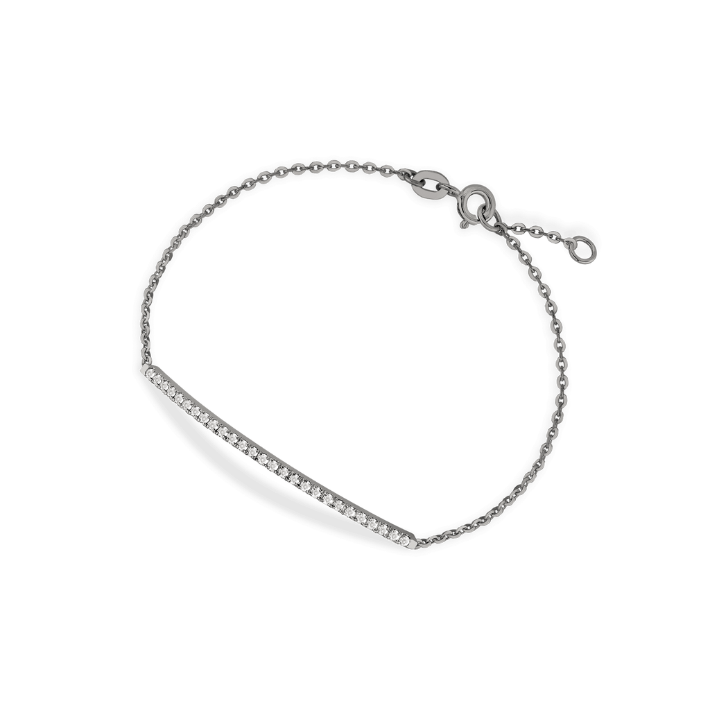 Bracelet en or noir 18 carats et diamants blancs 0,30 ct GVS1