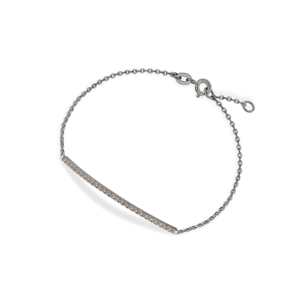 18kt black gold and 0.30 ct brown diamond bracelet
