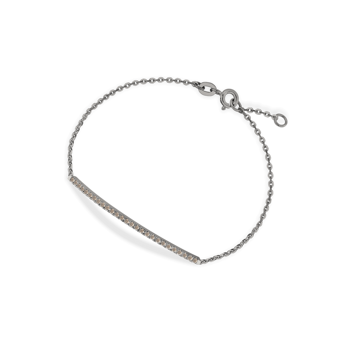 Bracciale in oro black 18kt e diamanti brown ct 0,30