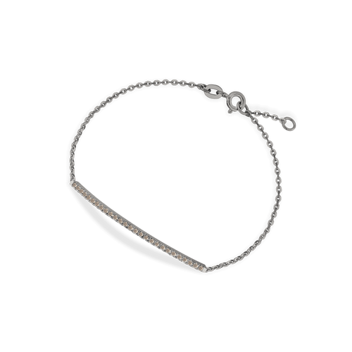 Bracciale in oro black 18kt e diamanti brown ct 0,30