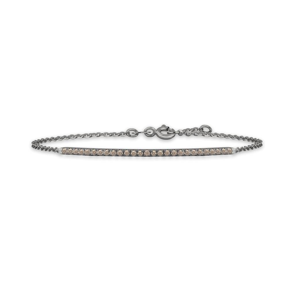 18kt black gold and 0.30 ct brown diamond bracelet