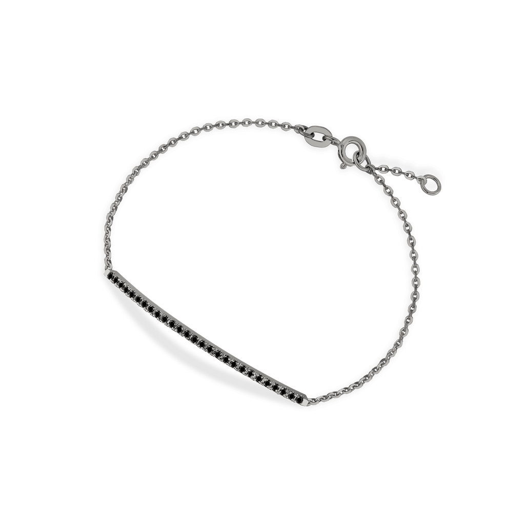 Armband aus 18-karätigem Schwarze-Gold mit schwarzen Diamanten, 0,30 Karat