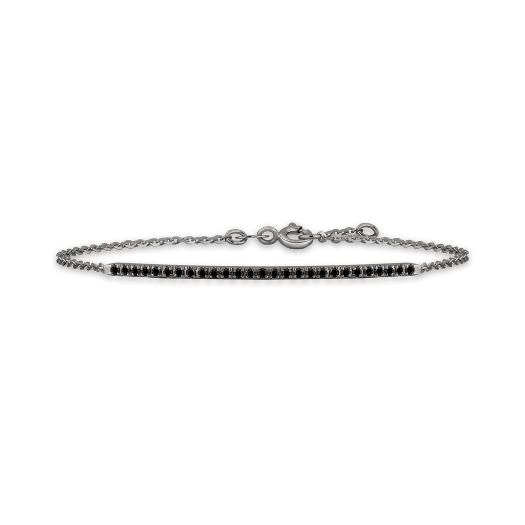 Armband aus 18-karätigem Schwarze-Gold mit schwarzen Diamanten, 0,30 Karat