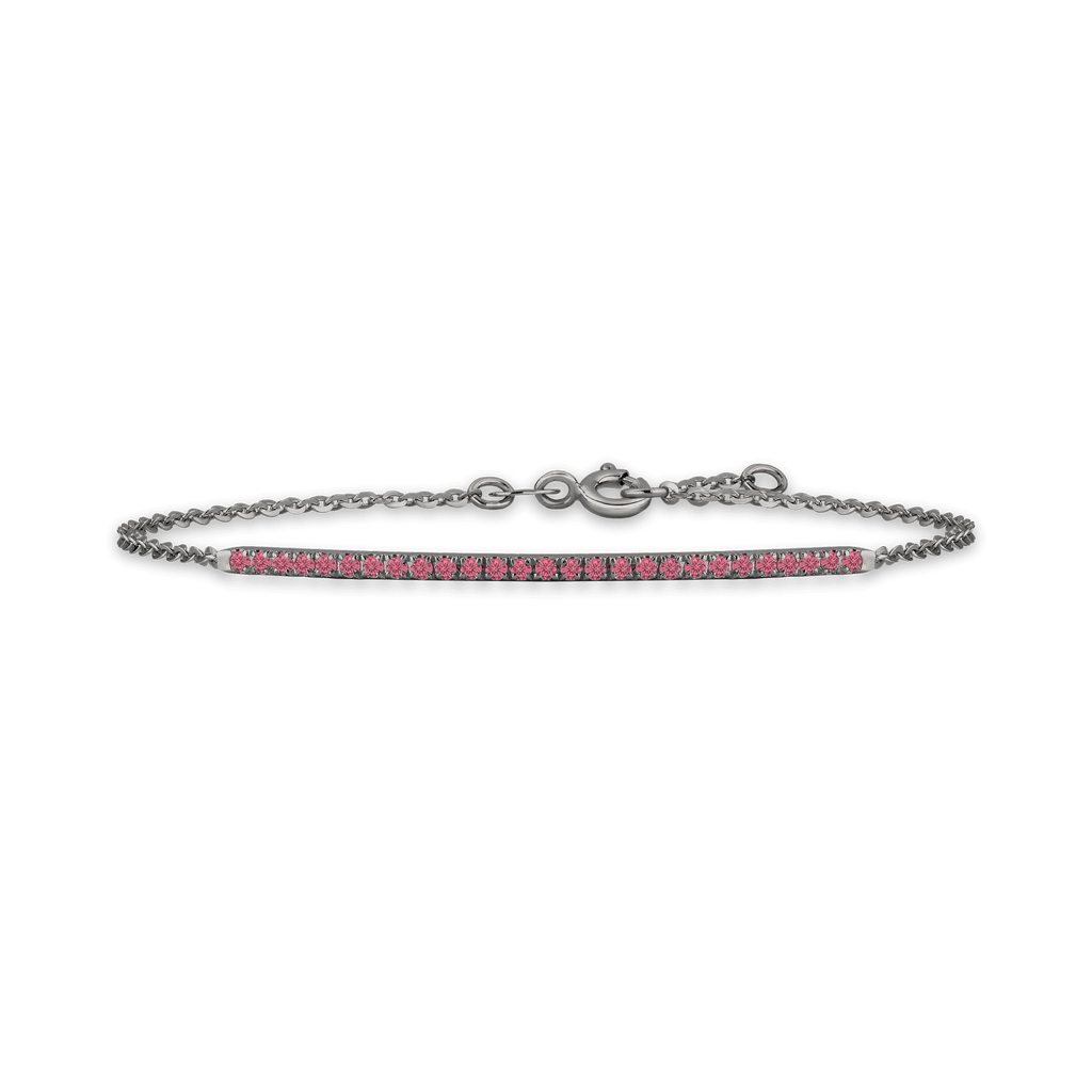 Bracelet en or noir 18 carats et rubis 0,30 ct