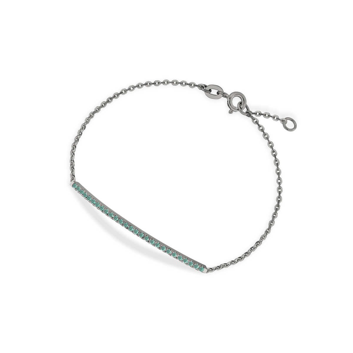 Bracciale in oro black 18kt e smeraldi ct 0,30