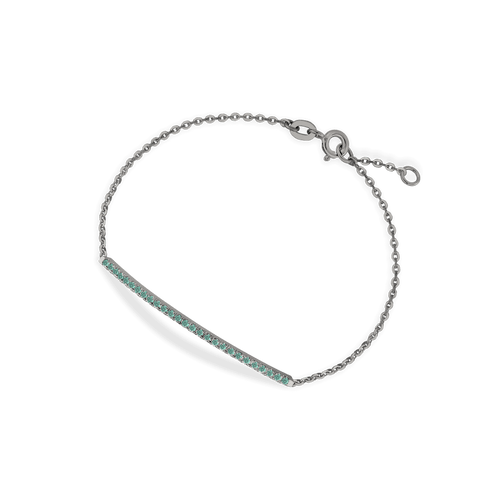 Bracciale in oro black 18kt e smeraldi ct 0,30