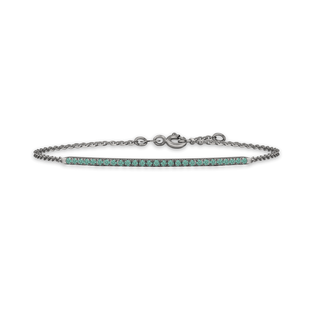 18kt black gold bracelet with 0.30 ct emeralds