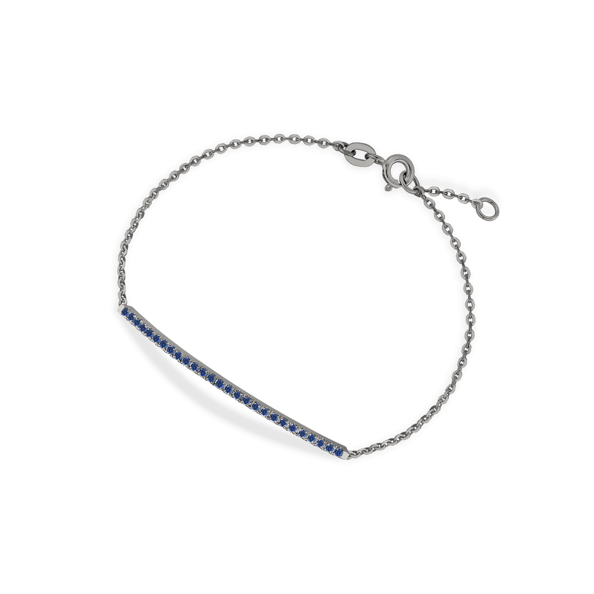 Bracciale in oro black 18kt e zaffiri ct 0,30