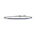 Pulsera de oro negro de 18 kt y zafiros de 0,30 ct