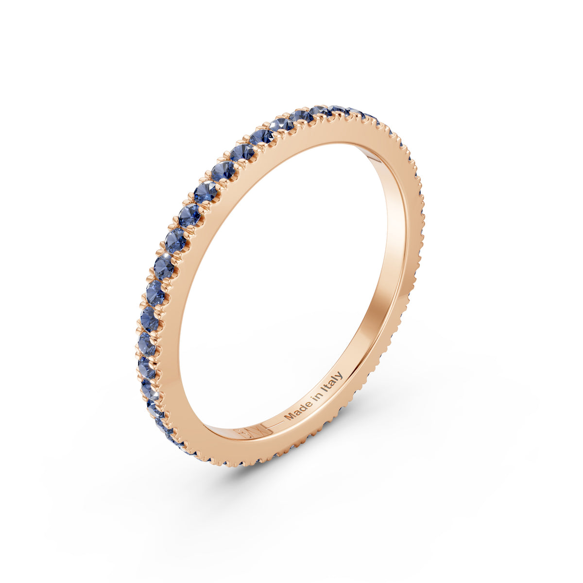 Eternity in oro rosa 18kt e zaffiri