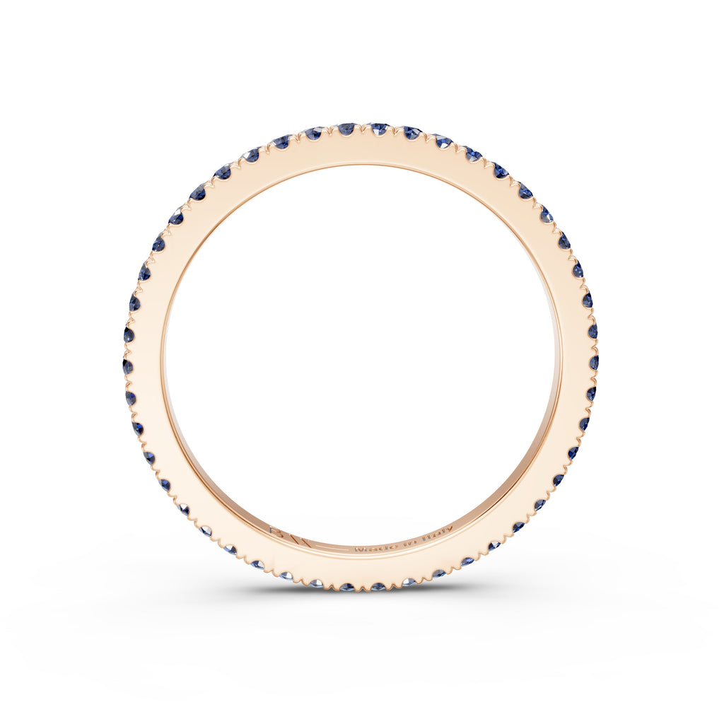 Eternity in oro rosa 18kt e zaffiri