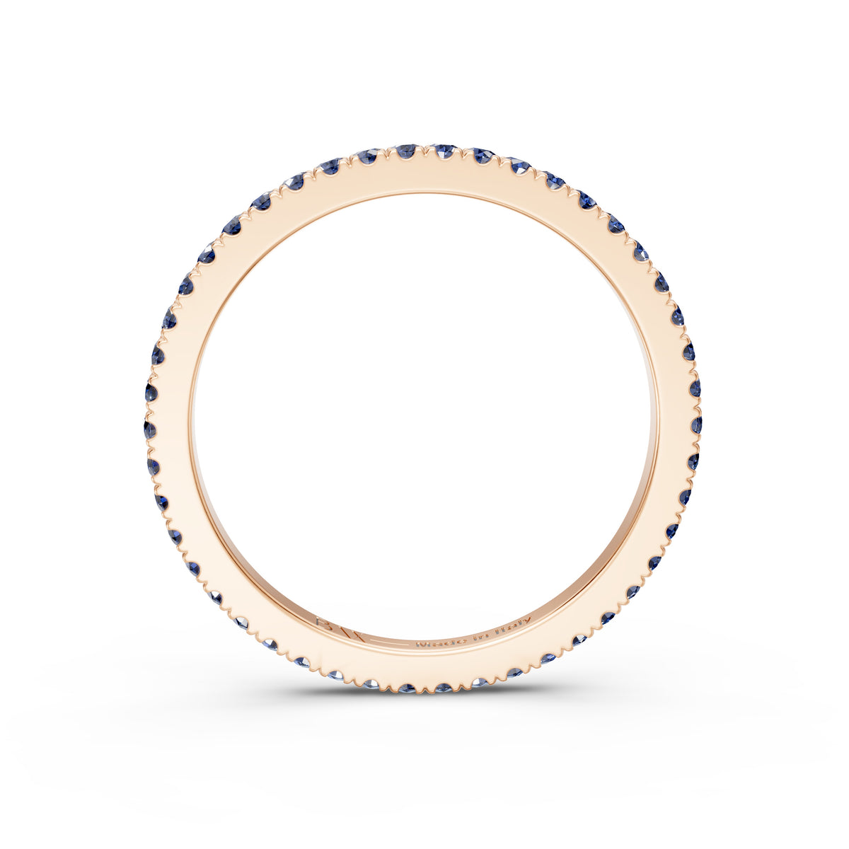 Eternity in oro rosa 18kt e zaffiri