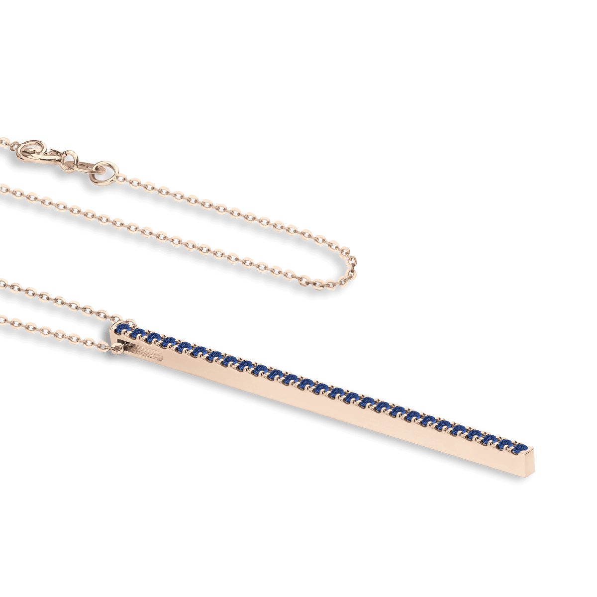 Collan in oro rosa 18kt e zaffiri ct 0,20