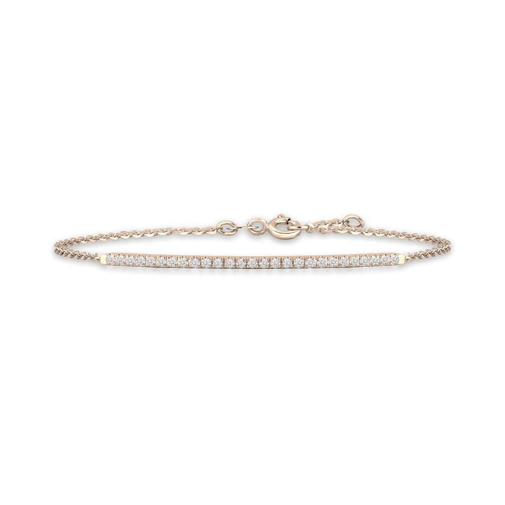 18kt rose gold bracelet with 0.30 ct GVS1 white diamonds