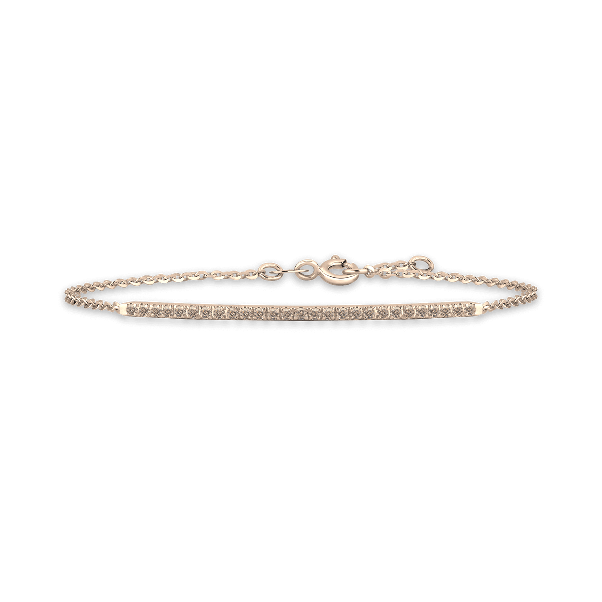 Bracciale in oro rosa 18kt e diamanti Brown ct 0,30