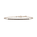 Bracelet en or rose 18kt avec diamants noirs 0,30 ct