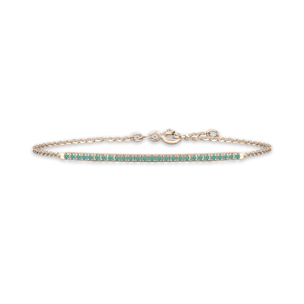 18kt rose gold and 0.30 ct emerald necklace