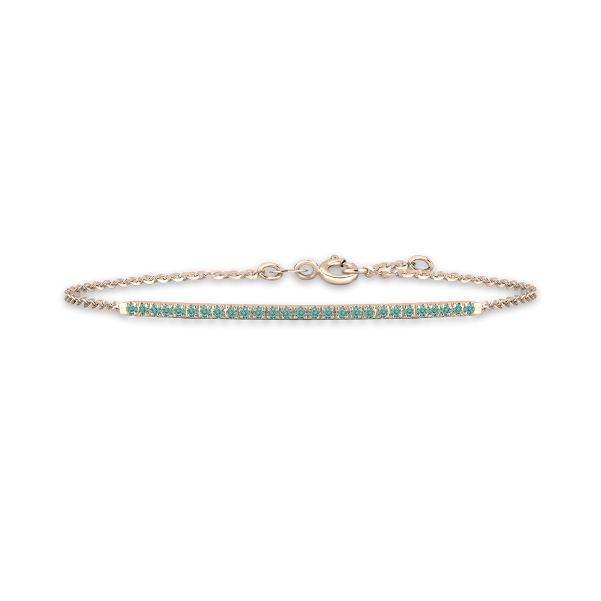 Collana in oro rosa 18kt e smeraldo ct 0,30