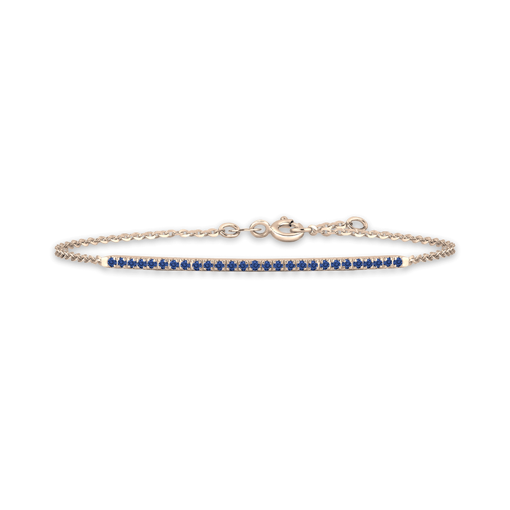 Bracciale in oro rosa 18kt e zaffiri ct 0,30
