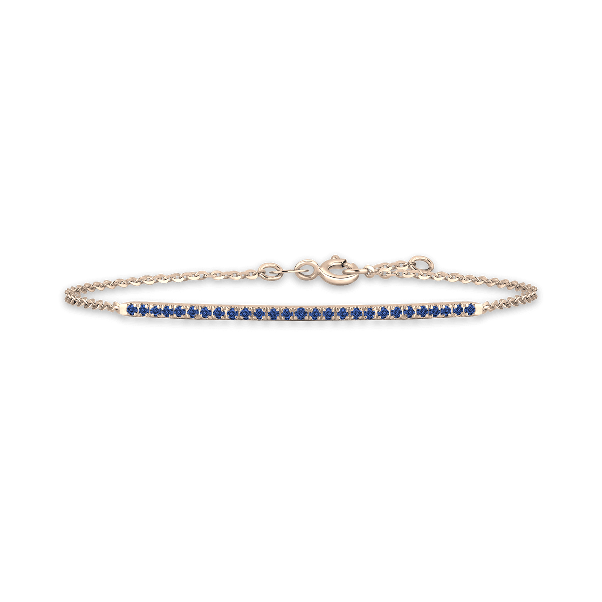 Bracciale in oro rosa 18kt e zaffiri ct 0,30